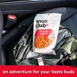 Snak Club Hot and Spicy Peanuts, Chili and Cayenne Pepper Seasoned Nuts, Gluten-Free and Kosher Snack, 7.5 oz Resealable Bags, 6 Pack