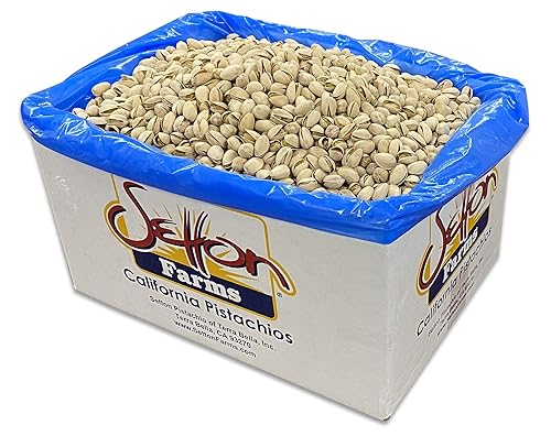 Setton Farms Pistachios, Bulk Box of Roasted Salted Pistachios, Premium California In Shell Pistachio Nuts, 25 pound case, Large Pistachios, Certified