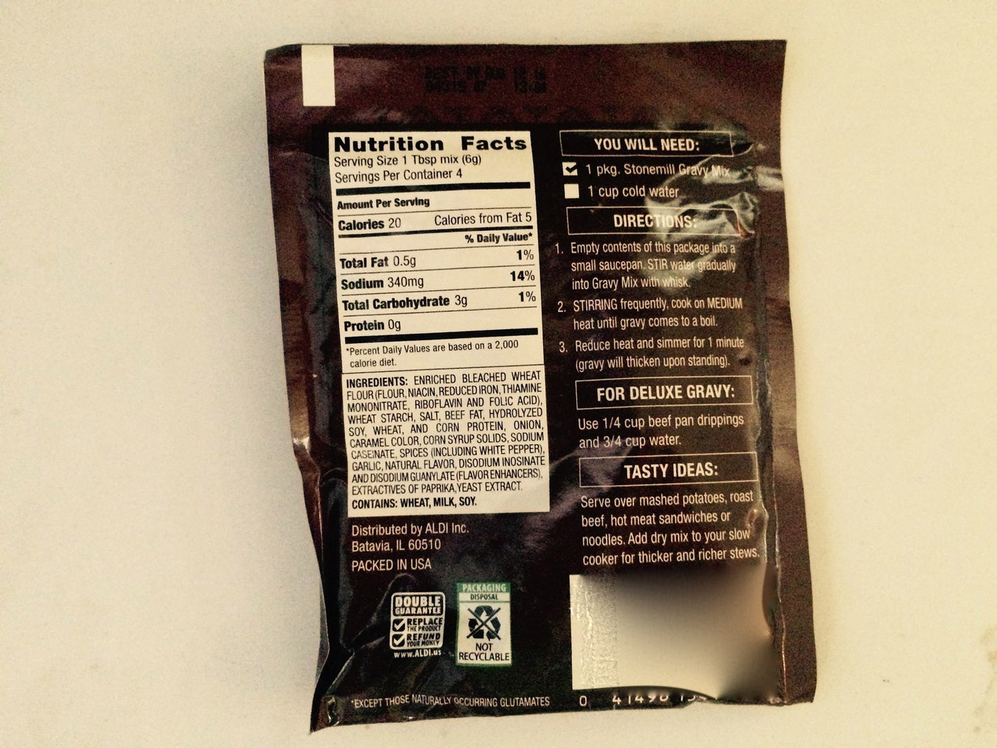 Stonemill Essentials Naturally Flavored Brown Gravy Mix - 3 Packets