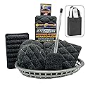 Jetz-Scrubz 9-Piece Kitchen Gift Set - Scratch-Free Kitchen Scrubber Sponges and Dish Mop, Housewarming Gift, Black, Made in USA