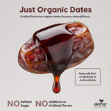 AKSHAR Ayurveda - Pure Date Syrup, Organic, No Sugar Added - Natural Sweetener Made from 100% USDA Raw Organic Dates - Low Glycemic Index, High Fiber Alternative to Sugar, Honey, Maple Syrup (8.8 oz)