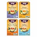 Yogi Tea Well-Being Variety Pack - 16 Bags per Pack (4 Packs) - Black & Herbal Sampler - Caffeine & Caffeine Free - Kava Stress Relief, Ginger, Sweet
