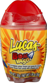 Lucas Bom Vaso, Hot Candy with Chewing Gum, Lemon, 1.06 Ounce