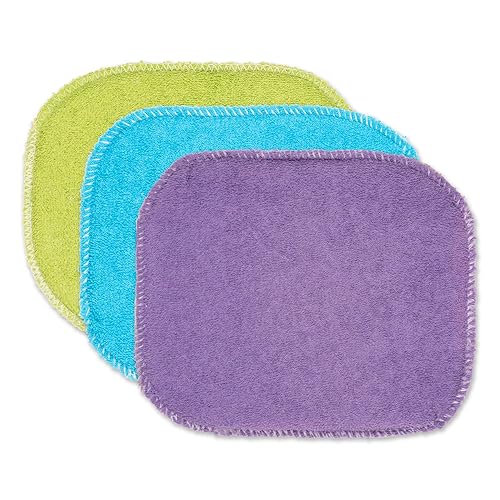 RSVP International Skrubby Cleaning Collection Machine Washable, Nylon Coated, Pot & Pan Scrubbing, Sponges, 3 Piece, Tri-Color Set