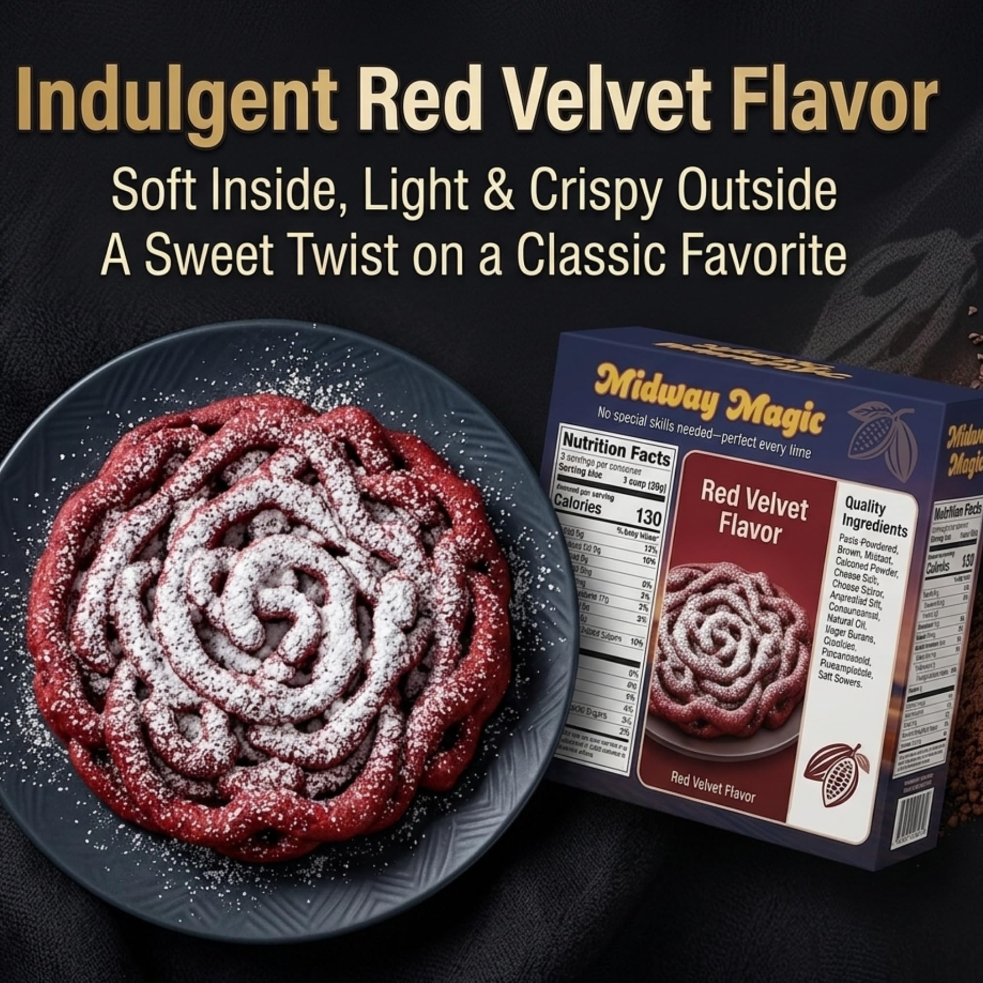 Carnival Food Funnel Cake Mix- Includes 2lb Funnel Cake Mix - Makes Up to 24 Funnel Cakes - Funnel Cake Maker - Mix For Funnel Cake for Easy Frying and Perfect Results