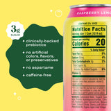 Bloom Pop Prebiotic Soda 12 Pack, Raspberry Lemonade Flavor, 12oz Cans | Prebiotic Soda for Gut Health, Low Calorie Soda, No Caffeine, Healthy Soft