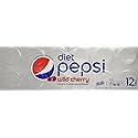 Pepsi Diet Wild Cherry Soda, 12 Ounce (12 Cans)