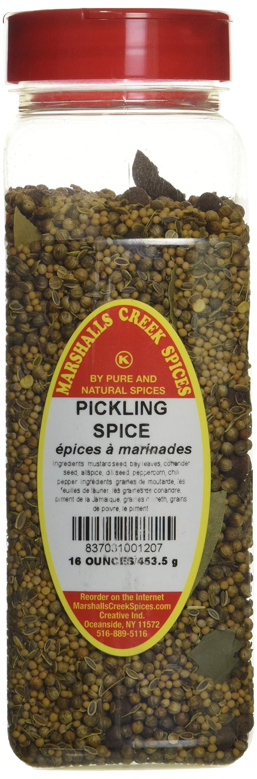 PICKLING SPICE FRESHLY PACKED IN LARGE JARS, 16 oz XL Jar, spices, herbs, seasonings