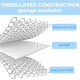 Multipurpose Wire Dishwashing Rags for Wet and Dry, Reusable Steel Wool Scrubber 2-Layer Microfiber Wire Dishcloth, Multifunctional Dish Rags