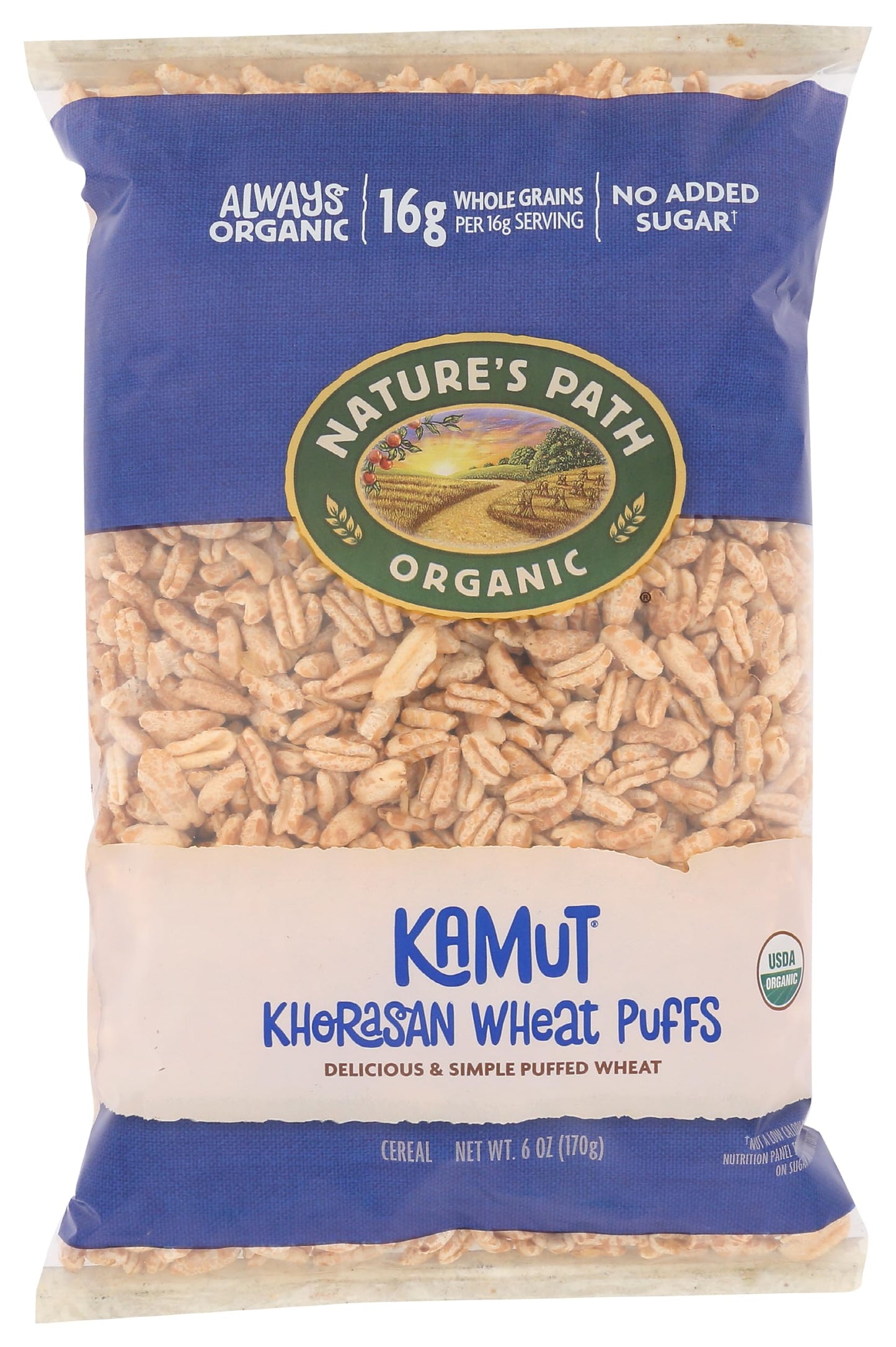 Natures Path Organic Khorasan Wheat Puffs Cereal, 6 Oz