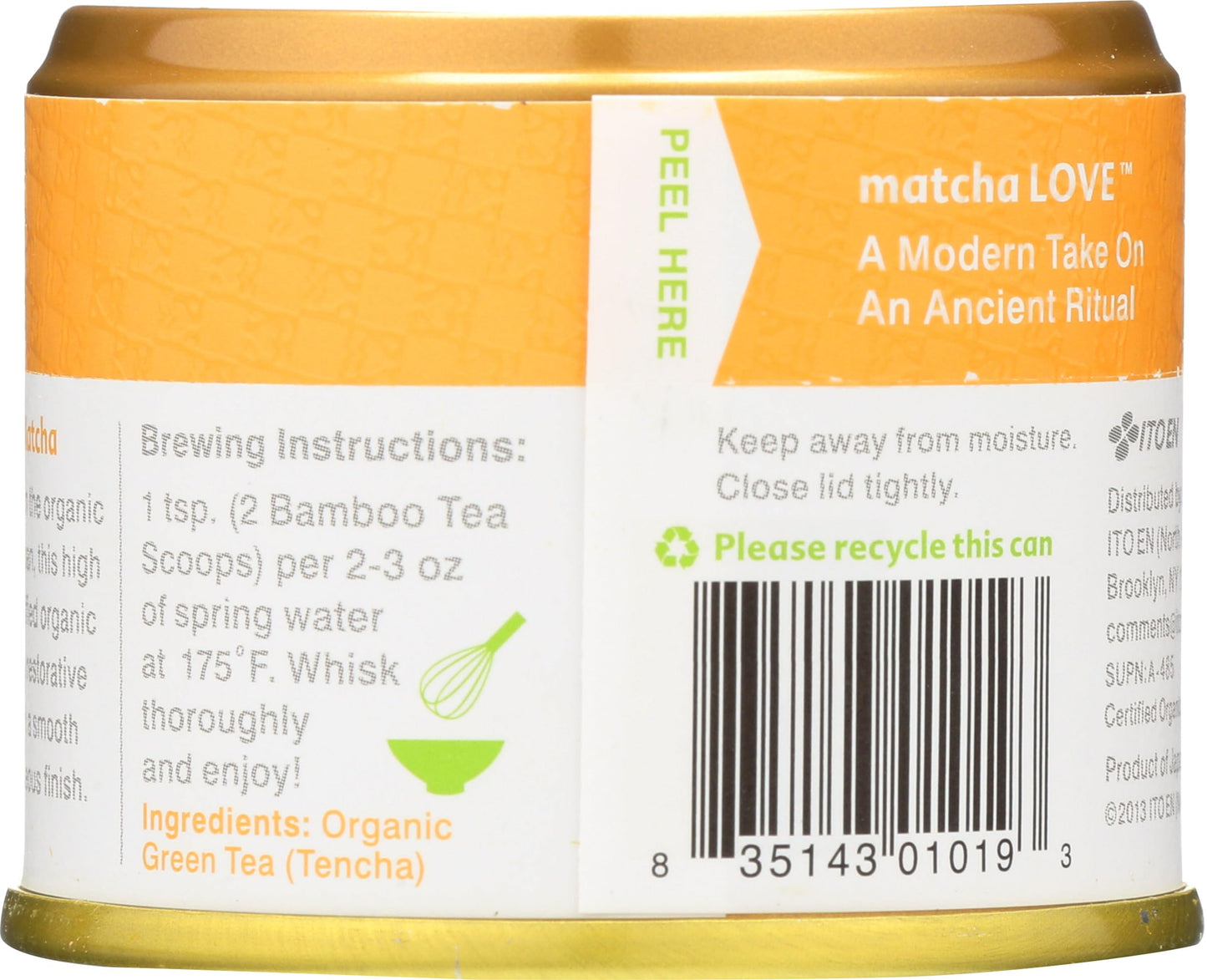 Ito En Matcha Love Organic - Matcha Powder, 20G Tin