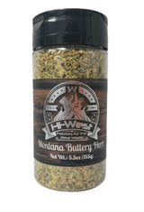Hi?West Montana Buttery Herb BBQ Seasoning Rub - 5.5 oz Shaker Jar | Garlic, Onion, Butter Flavor, Parsley & Red Bell Pepper | Savory Herb Rub