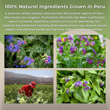 Hanan Te de Pulmonaria 50g - Lungwort Loose Leaf Tea, Natural Herbal Tea from Peru, Supports Respiratory Comfort and Well-Being (1.8oz)