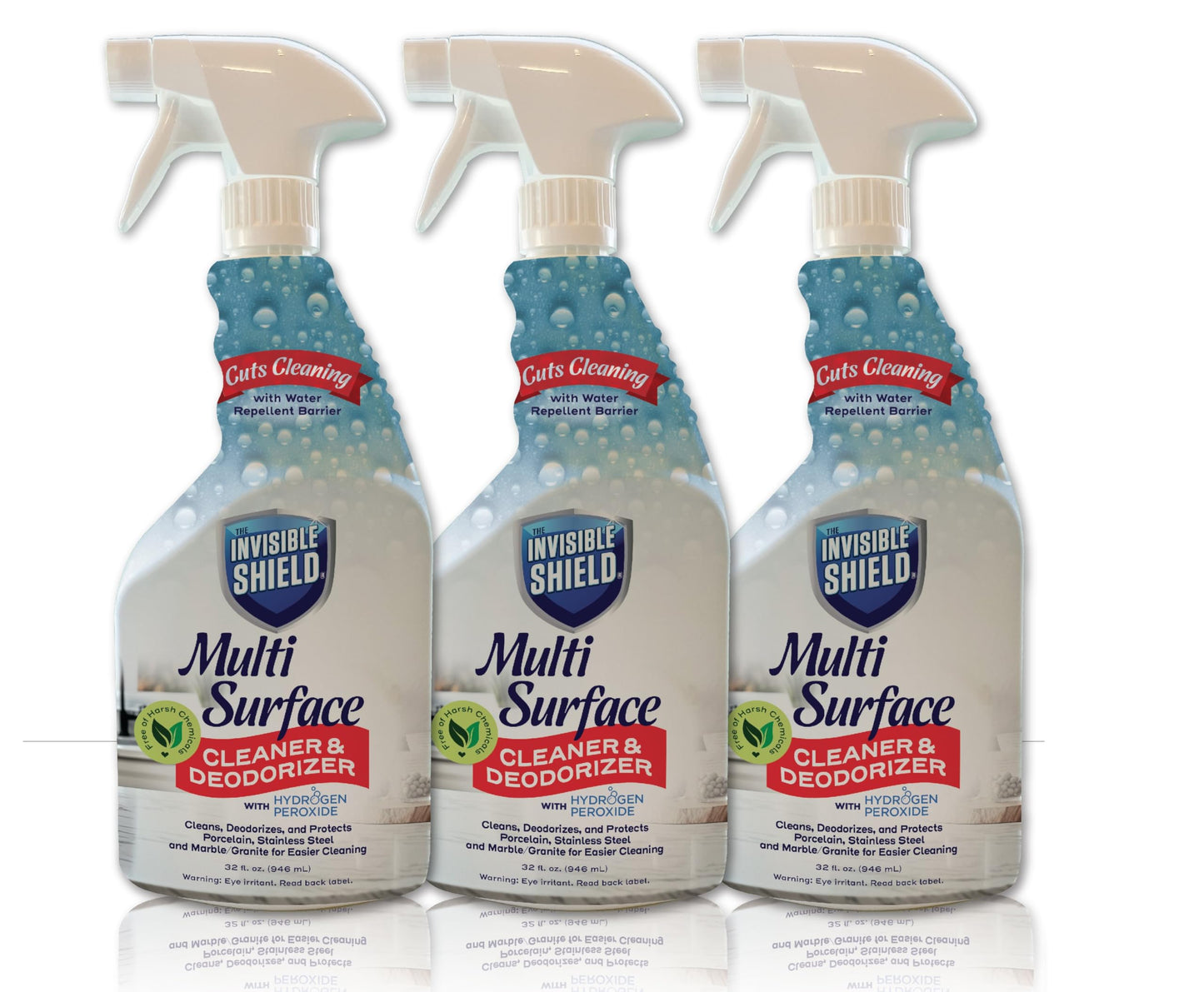 Invisible Shield Multi Surface Cleaner, Deodorizer with Hydrogen Peroxide- 32 fl. oz. (Great for ALL Surfaces) by UNELKO- Clean-X (3)