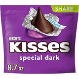 HERSHEY'S KISSES SPECIAL DARK Mildly Sweet Chocolate Candy Share Pack, 8.7 oz
