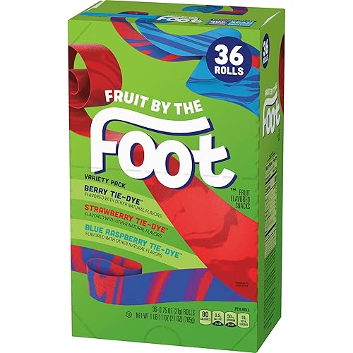 Betty Crocker Fruit By The Foot Strawberry/Berry Tie-Dye/Color By The Foot, 36 ct, 27 oz