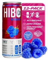 HIBO Healthy Energy Drinks Sugar Free - Gluten-Free & Gut-Friendly Prebiotic Fiber w/140mg Caffeine & 60mg Green Coffee Extract, Electrolytes