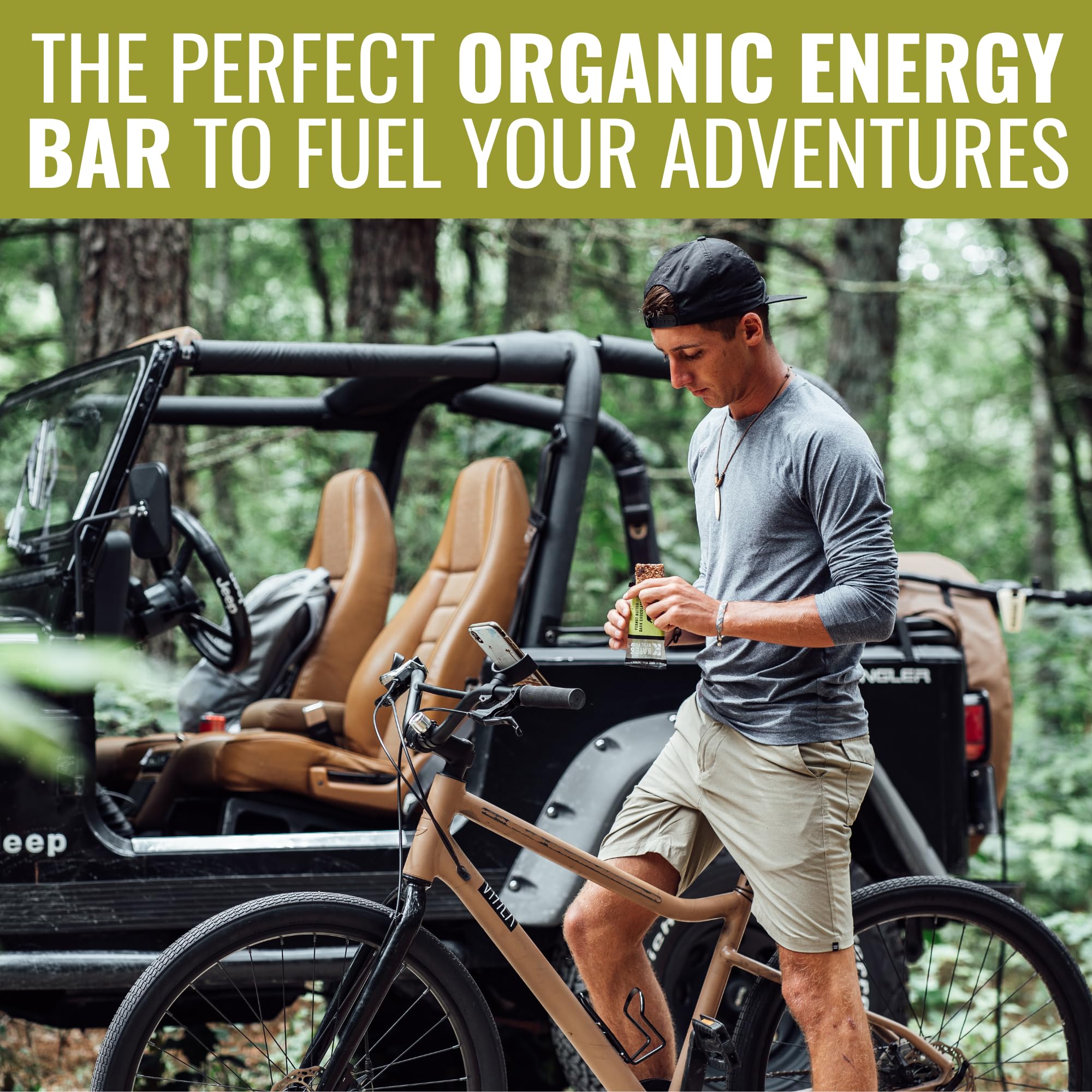Kate’s Real Food Organic Energy Bars, Non-GMO, All-Natural Ingredients, Gluten-Free and Soy-Free Healthy Snack with Natural Flavors (Pack of 6)