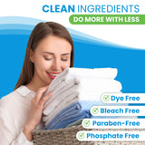 Clean Elements Laundry Detergent Sheets (100 Loads, 50 Sheet) Fresh Linen Scent, Eco Earth Friendly Clean Breeze, Non Toxic People Safe, Washing
