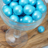 Light Blue Shimmer Gumballs 1 Inch Gumballs, 2 Pound Bulk Blue Candy (Approx. 110 Pieces), Light Blue Candy, Gumballs 1 Inch Blue Shimmer, The Hampton