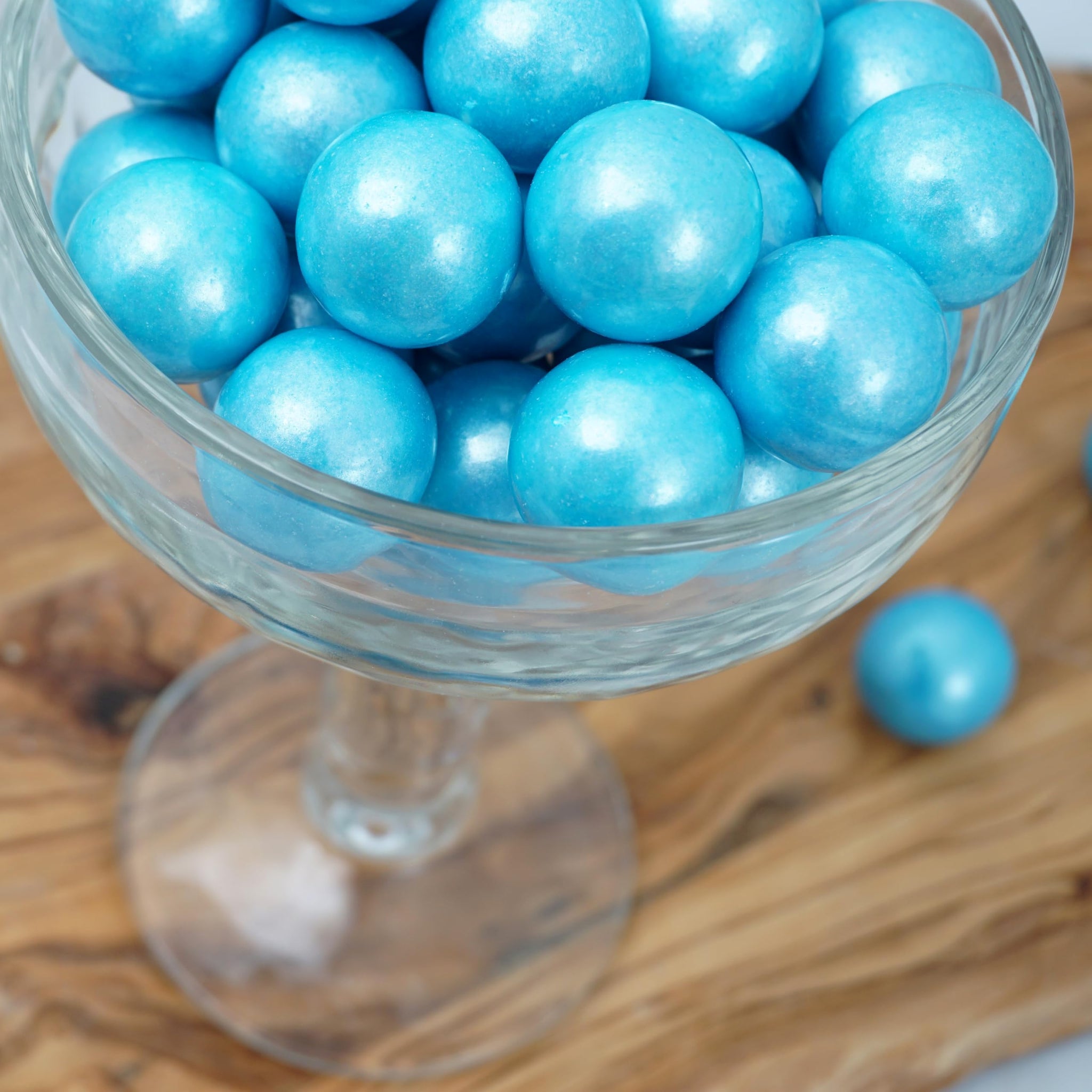 Light Blue Shimmer Gumballs 1 Inch Gumballs, 2 Pound Bulk Blue Candy (Approx. 110 Pieces), Light Blue Candy, Gumballs 1 Inch Blue Shimmer, The Hampton