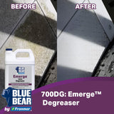 BLUE BEAR 700DG Emerge Degreaser Low-Odor, Biodegradable Cleaner Removes Oil, Grease, Dirt & Grime from Concrete, Tile, Wood, Stone & Tools Safe