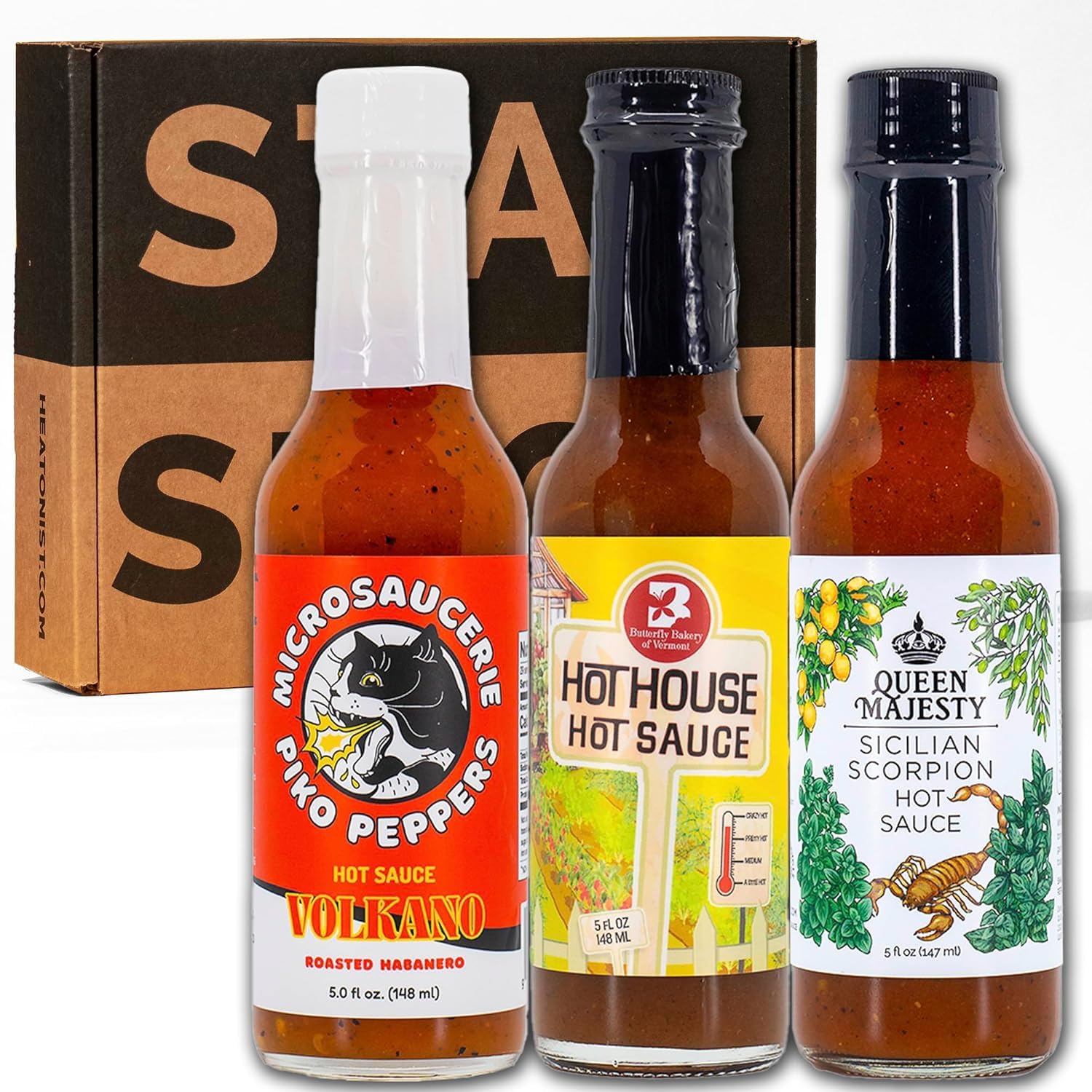 Hot Ones Hot Sauce Challenge Set - Season 26 Warmup - Hot Sauces Gift Sets - Hot Sauce Variety Pack - Unique Small Batch Sampler Gift Set - 5 fl oz