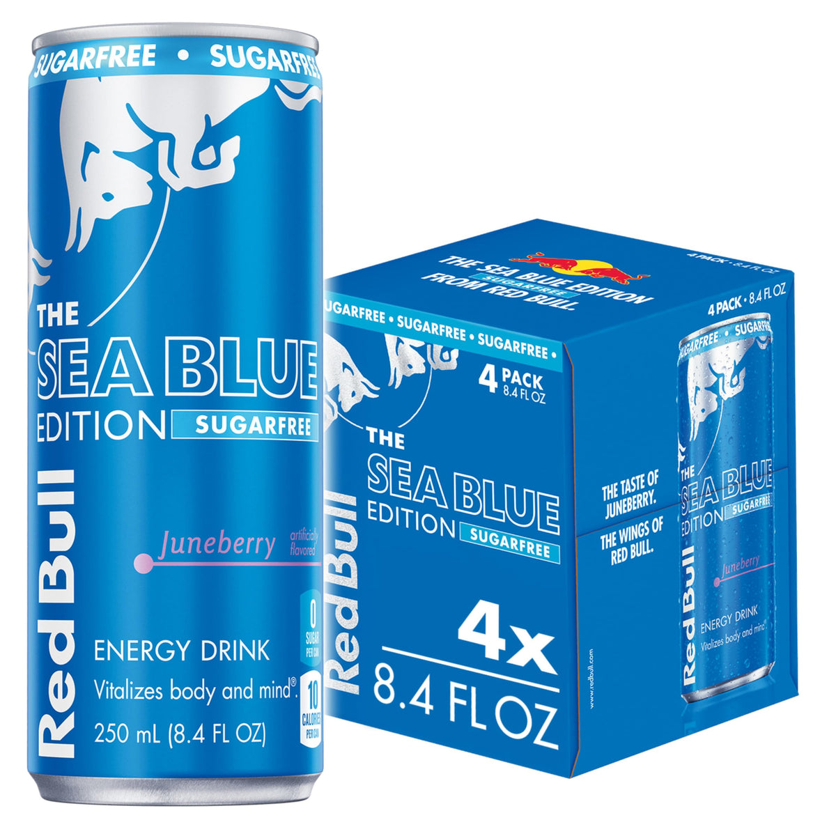 Red Bull Sugarfree Energy Drink, Juneberry, Sea Blue Edition