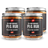 PS Seasoning Notorious PIG Sweet Brown Sugar Pulled Pork Rub 4 pack - Smoky BBQ Pork Butt Seasoning for Ribs, Shoulder and Chops - Barbecue Dry Rub