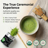 Matcha Moon Pure Zen Ceremonial Grade Matcha Powder | Premium USDA Organic Traditional Japanese Green Tea | First Harvest Uji Kyoto Sourced Tea Powder