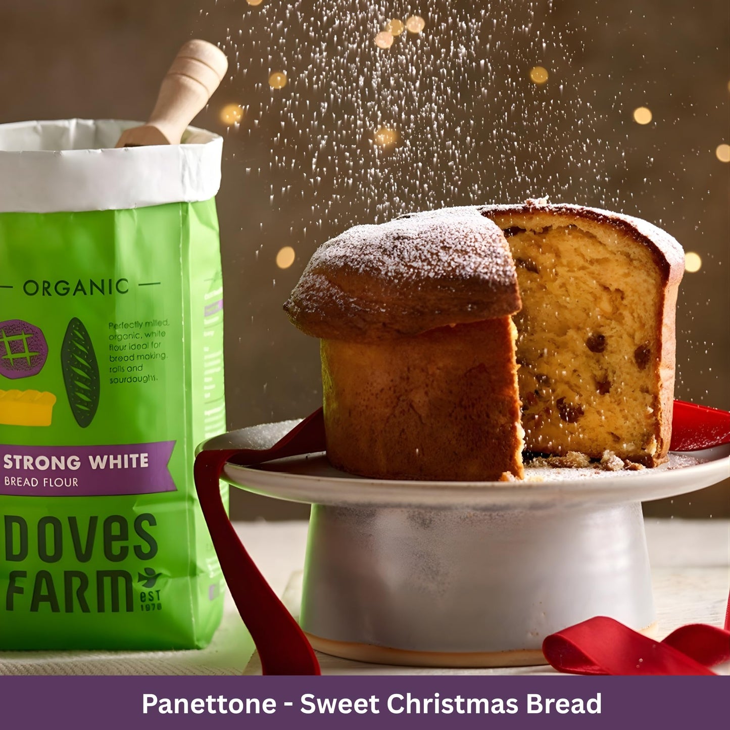 Doves Farm Organic Strong White Bread Flour 3.3 lb / 1.5 kg (Pack of 2) - High Protein British Baking Flour for Bread, Rolls and Sourdoughs | Kosher