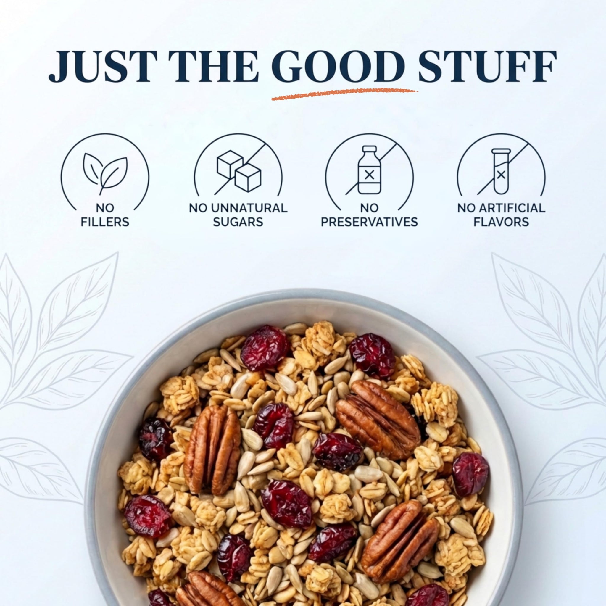 Sweet Diane’s Organic Granola - Orange Cranberry | 2-Pack (12 oz Each) | Gluten-Free, Vegan, Low Sugar, High Fiber | Oats, Pecans, Seeds & Citrus