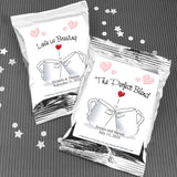 Personalized Coffee Bags, The Perfect Blend Kissing Mugs Wedding Favors (Set of 24)