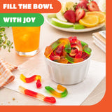 Gummy Worms - 1 Pound Pack - Gummy Candy - Assorted Fruit Flavors - Strawberry, Pineapple & Tangerine - Chewy Candy for Parties, Snacking, and Goodie