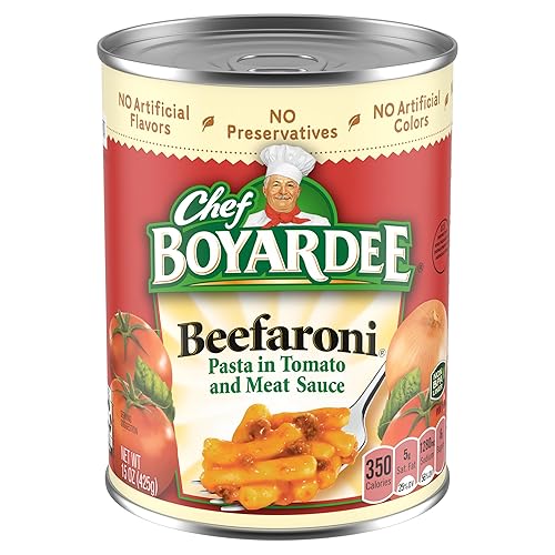 Chef Boyardee Beefaroni, Microwave Pasta, Canned Food, 15 oz.