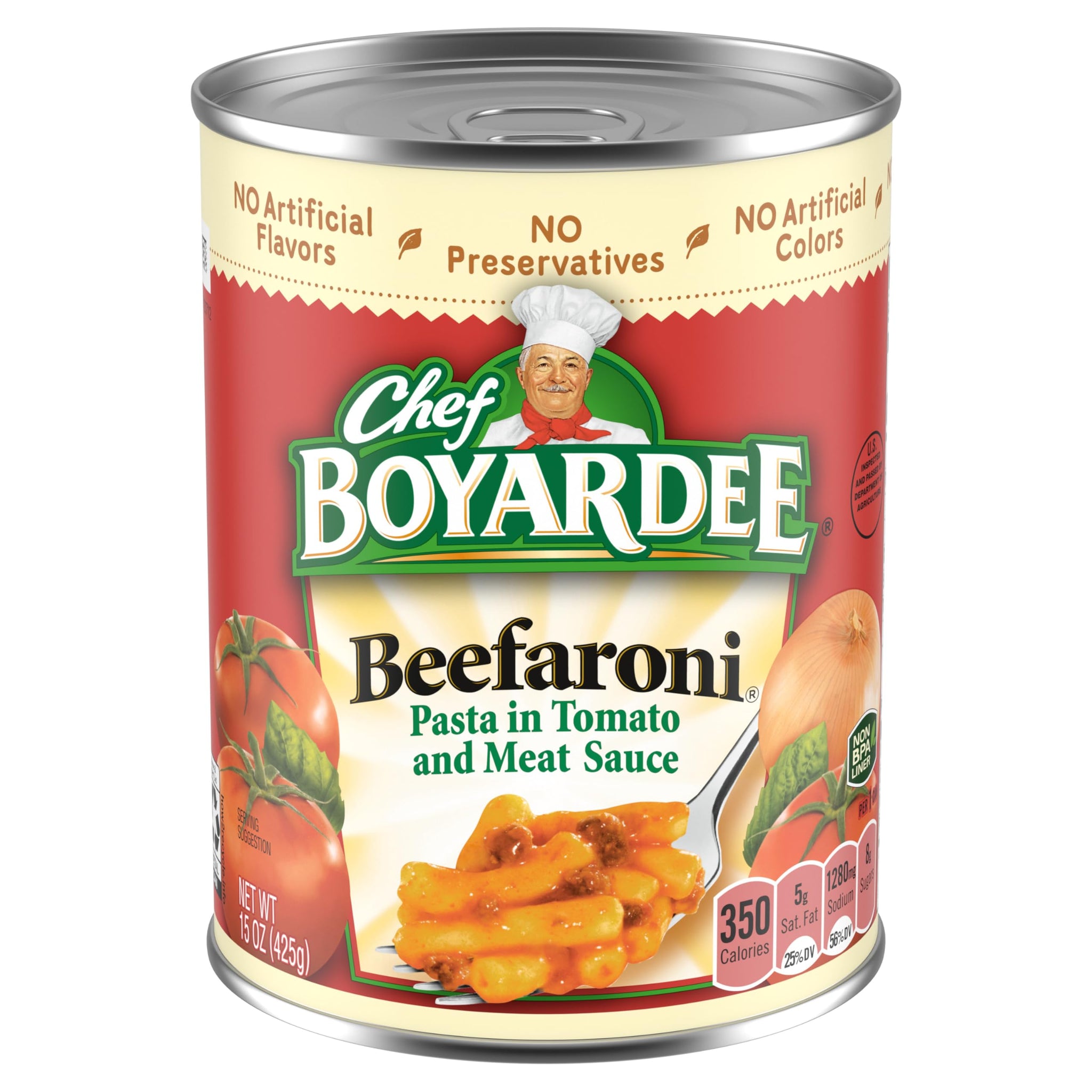 Chef Boyardee Beefaroni, Microwave Pasta, Canned Food, 15 oz.