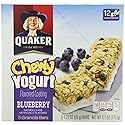 Quaker Yogurt Chewy Granola Bar, Blueberry, 1.23 Ounce Packages - 5 Count Box, 6.15 Ounce (Pack of 12)