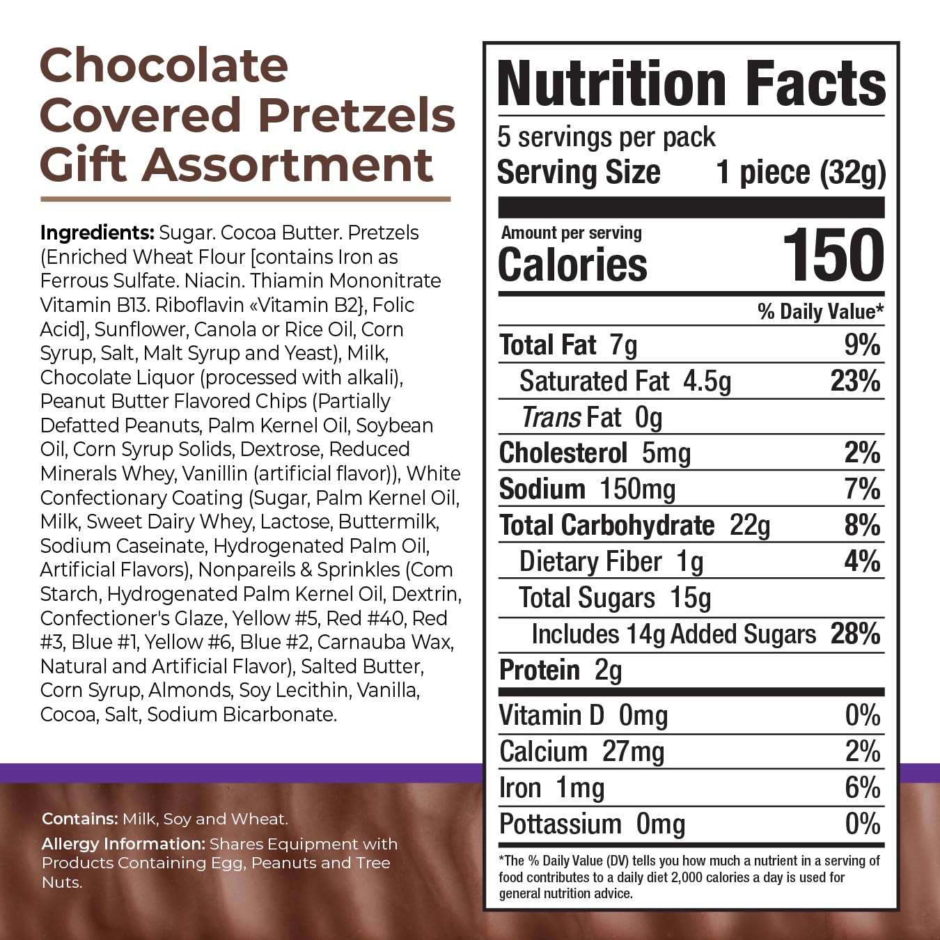 Asher's Chocolates, Chocolate Covered Pretzels Gift Basket, Holiday Assortment of Candy, Small Batches of Kosher Chocolate, Family Owned Since 1892