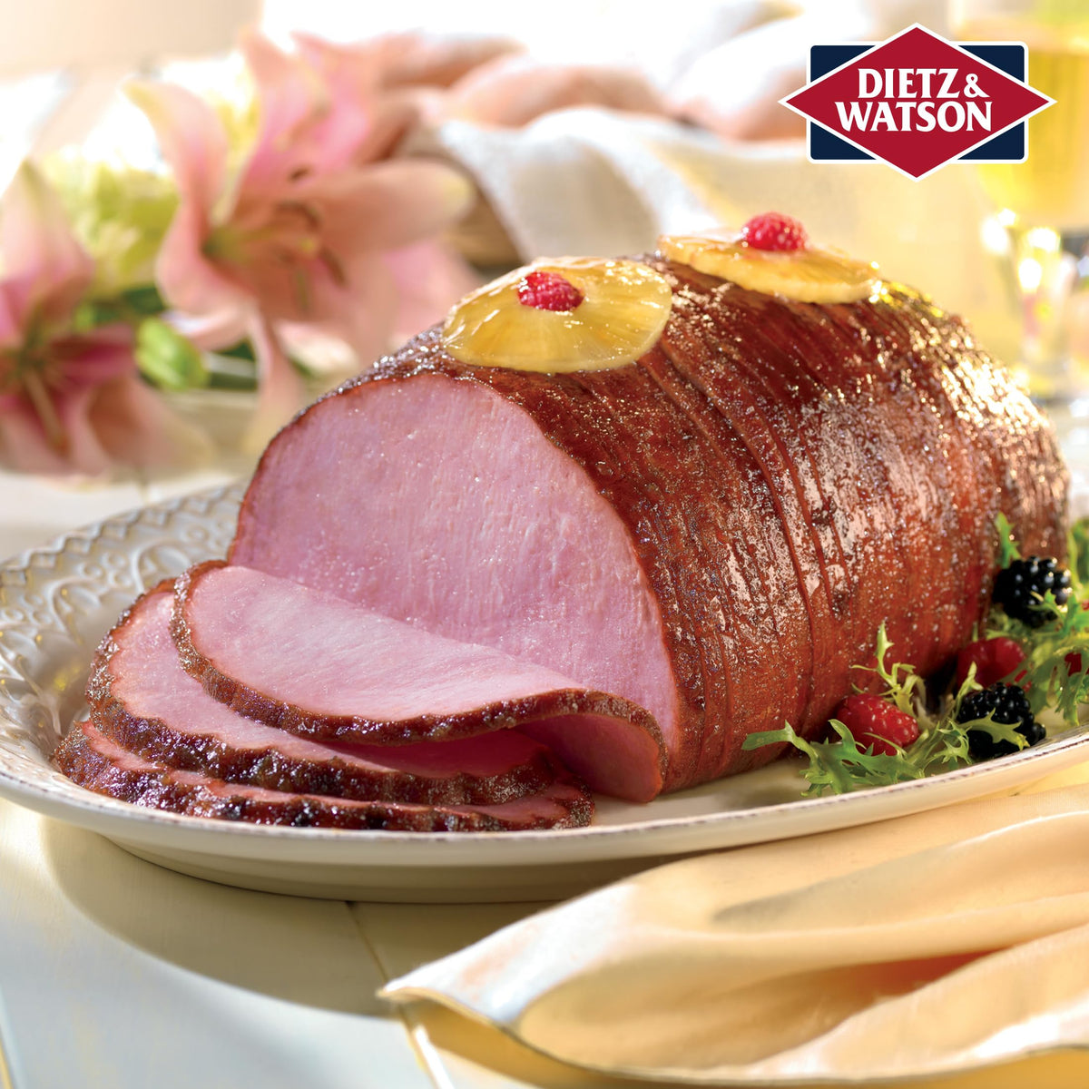 Dietz & Watson Fully Cooked Chef Carved Dinner Ham, 3 lb