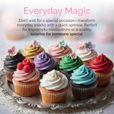 Cake Craft Edible Glitter Dust 4-Pack | 100% Edible Food-Safe Glitter for Cakes, Cupcakes, Cocktails & Desserts | Gold, Silver, Rose Gold, White