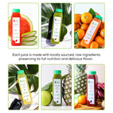 1 Day Juice Cleanse by Raw Fountain, Tropical Flavors, All Natural Raw, Cold Pressed Fruit and Vegetable Juices, Detox Cleanse, Kosher, Vegan, NO