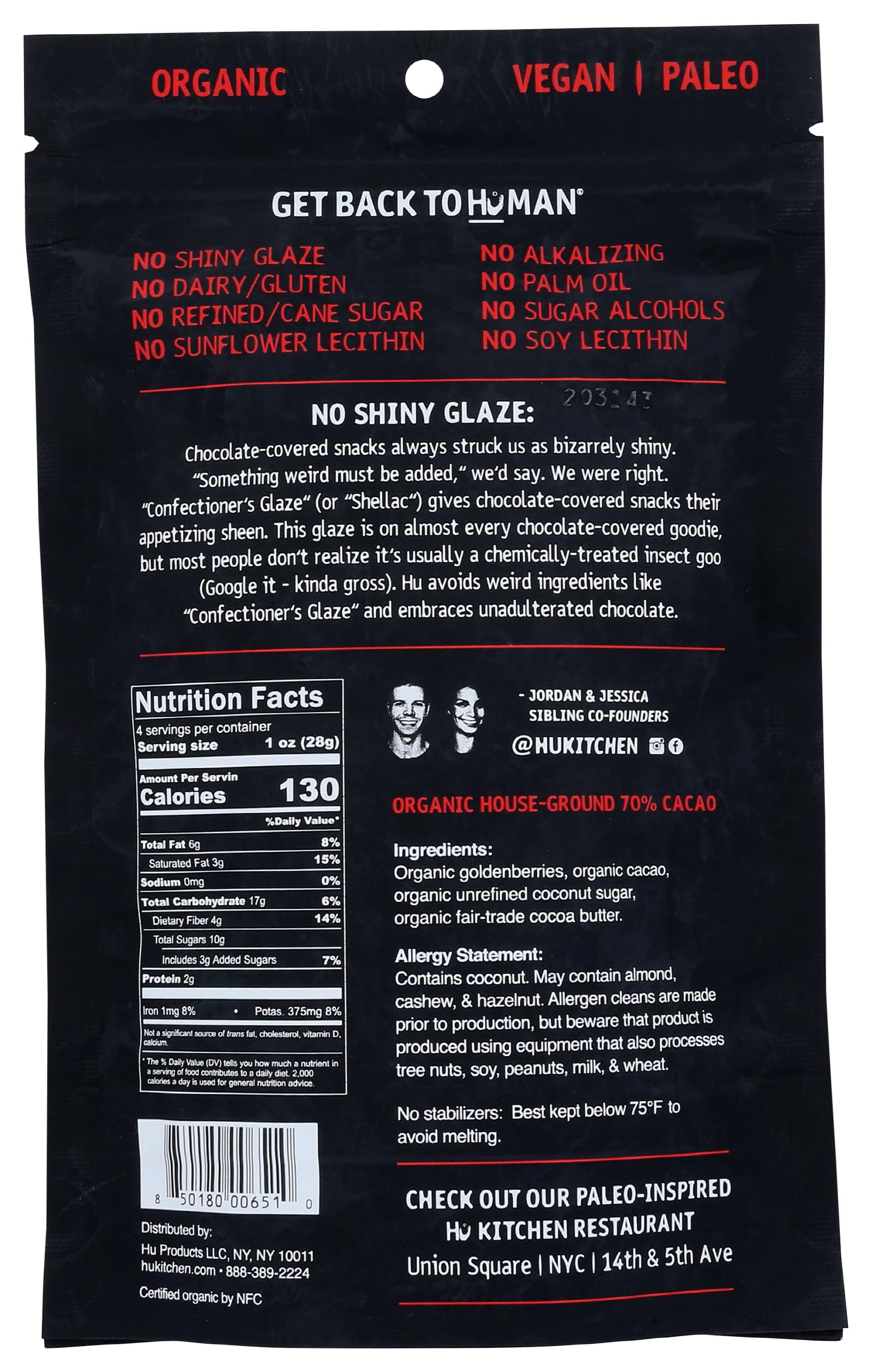 HU KITCHEN Chocolate Covered Goldenberry, 4 OZ