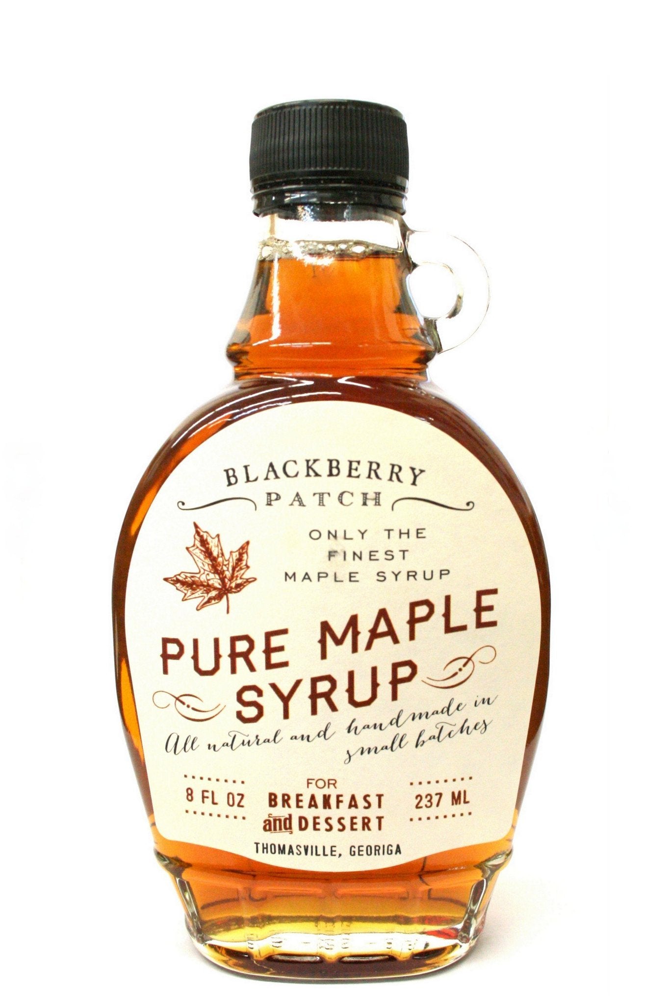Pure Maple Syrup - Blackberry Patch Syrups 3 Ingredients 8 oz Bottle - Perfect on Pancakes, Waffles & French Toast, Great Dessert Topping (Pure Maple