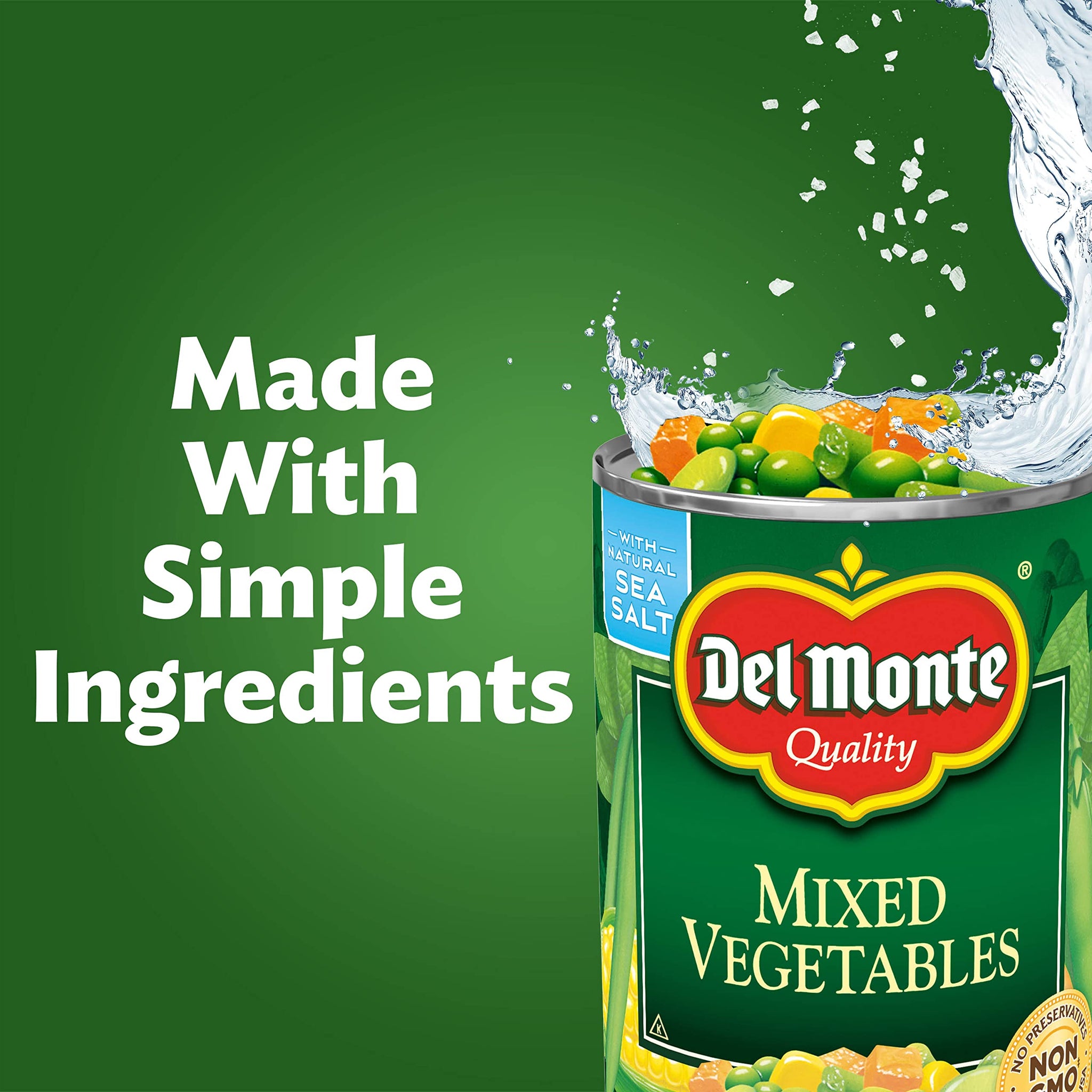 Del Monte Mixed Vegetables, Canned Vegetables, 14.5 oz Can