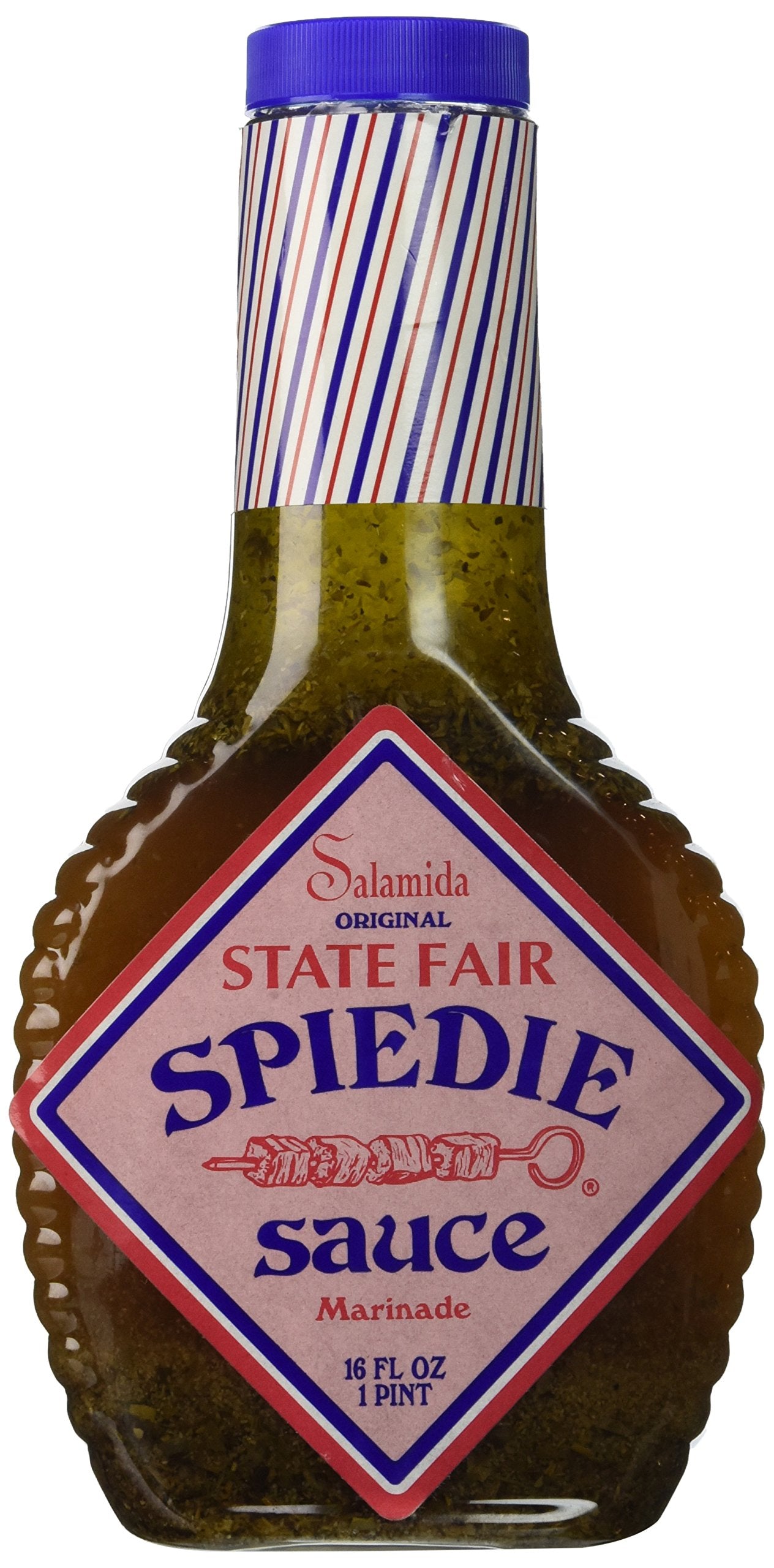 Salamida State Fair Spiedie Original Sauce, 16 oz - Authentic New York Flavor Marinade for Meats, Poultry, Fish, Vegetables & More, Gluten-Free