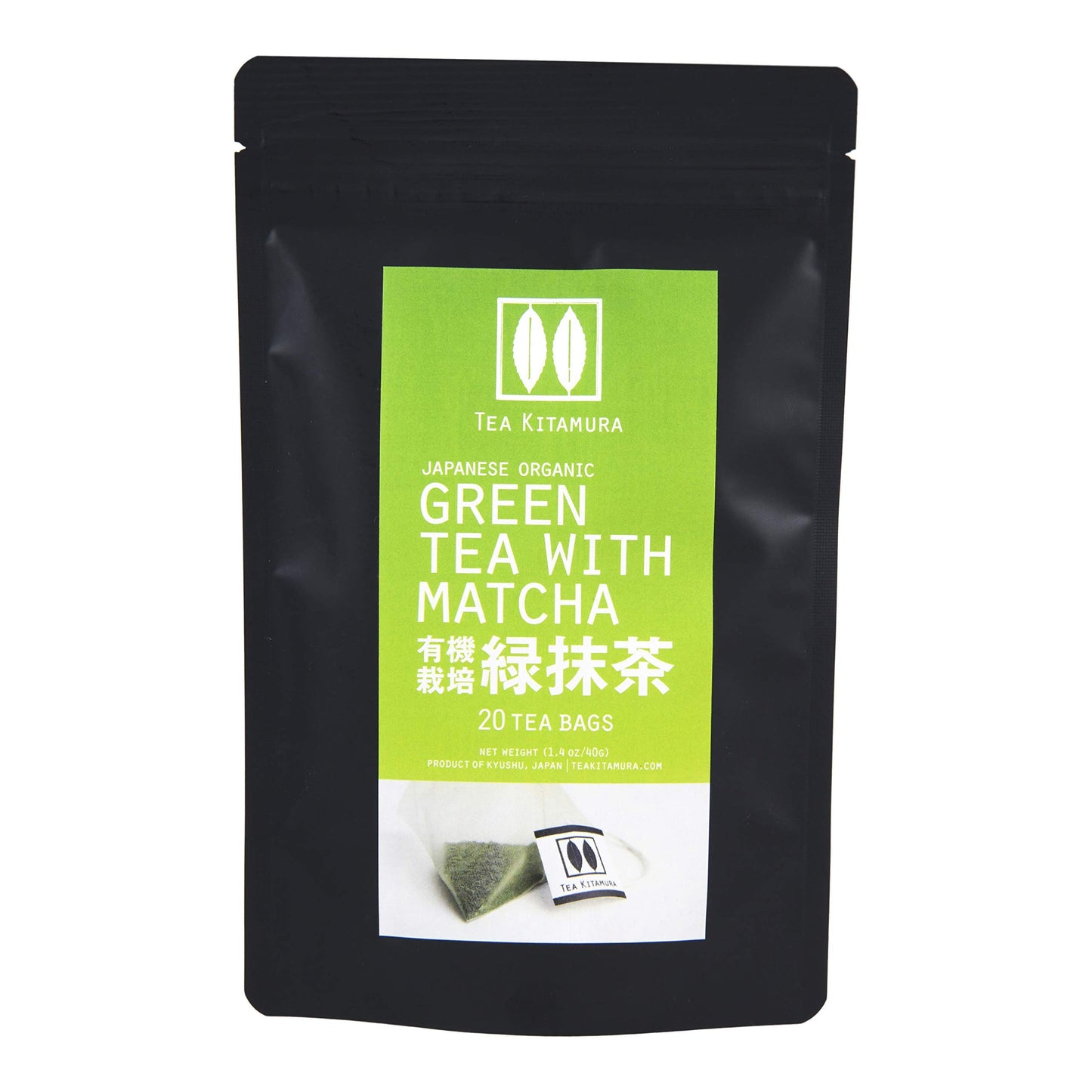 Organic Single-origin Japanese Matcha Green Tea ??? (Ryoku-Matcha) 20 Tea Bags by Tea Kitamura