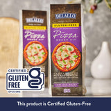 DeLallo Gluten Free Flour Pizza Kit, 17 Oz Bag, (2 Pack), All Purpose Pizza Dough Mix for Baking Crust, Bread and Calzones, Vegan, Dairy Free