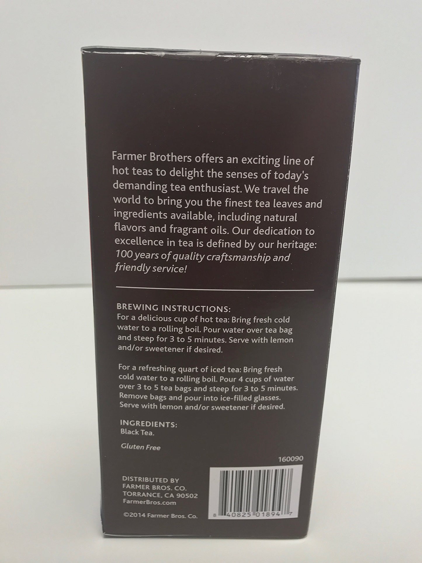 Farmer Brothers English Tradition Black Tea Bats, Individually Wrapped, 25 Count (Pack of 6)
