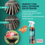 Rutland Just Grate Grill Cleaner, Citrus Degreaser, BBQ Grill Interior & Exterior, 16 fl oz