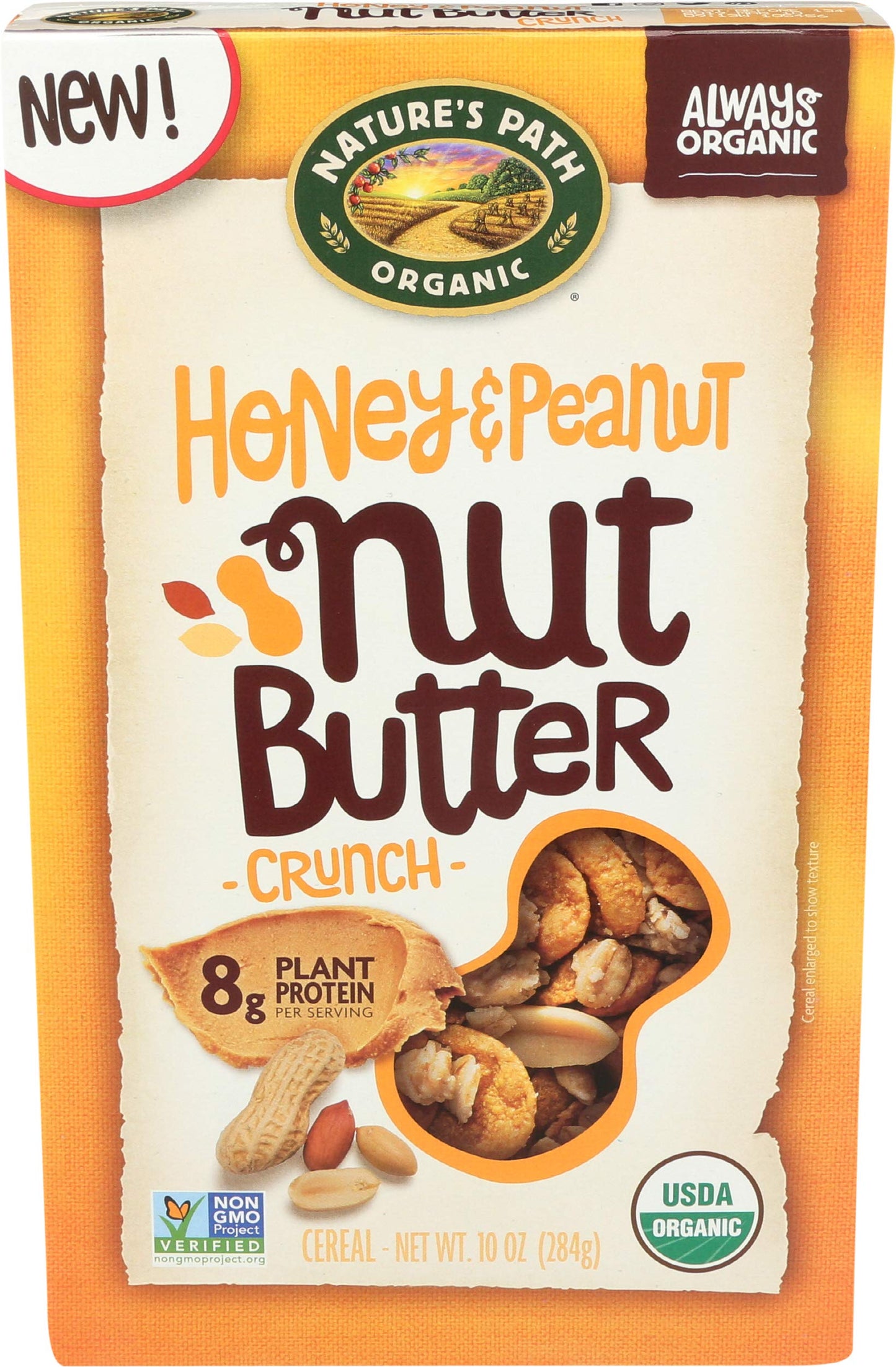 Natures Path, Granola Honey And Peanut Nut Butter Crunch Organic, 10 Ounce